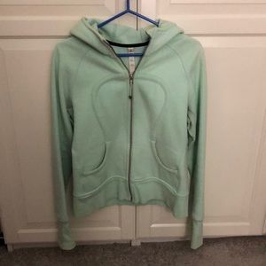 Size 10 mint green Lululemon Scuba hoodie